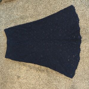 Navy lace mermaid midi skirt - Uniqlo size small